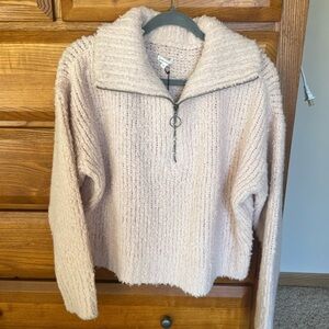 NWT Unsubscribed Oversized Cashmere Zip Sweater